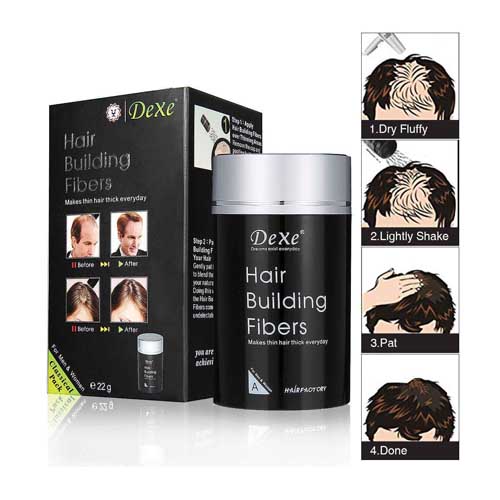 Dexe Hair Building Fiber Black Color 22g My Basket