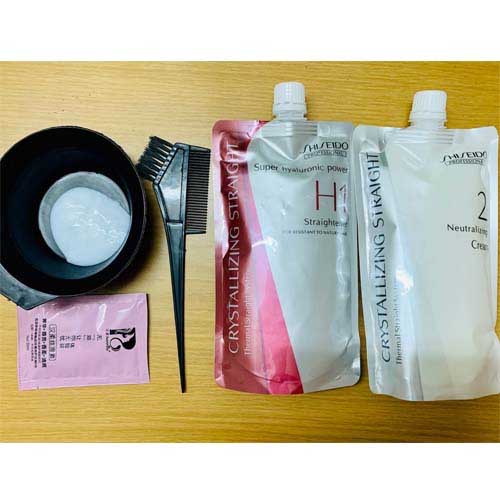 Shiseido Professional Crystallizing Hair Straightener (H1) + Neutralizing  Emulsion (2) for Resistant Hair Rebonding Kit - My Basket