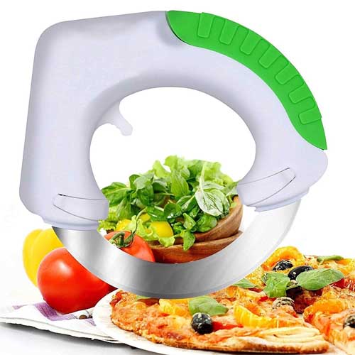 Stainless Steel Bolo Rolling Knife Cutter, Multiple Use For Cutting