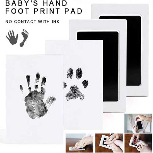 Extra Large Clean Touch Ink Pad for Baby Handprints and Footprints My
