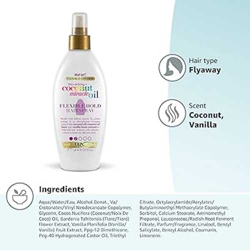 OGX Coconut Miracle Oil Hairspray Flexible Hold 177 ml My Basket